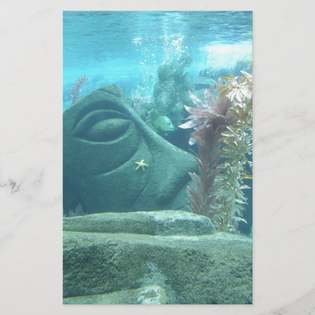 A World Underwater - stone statue image (Front)