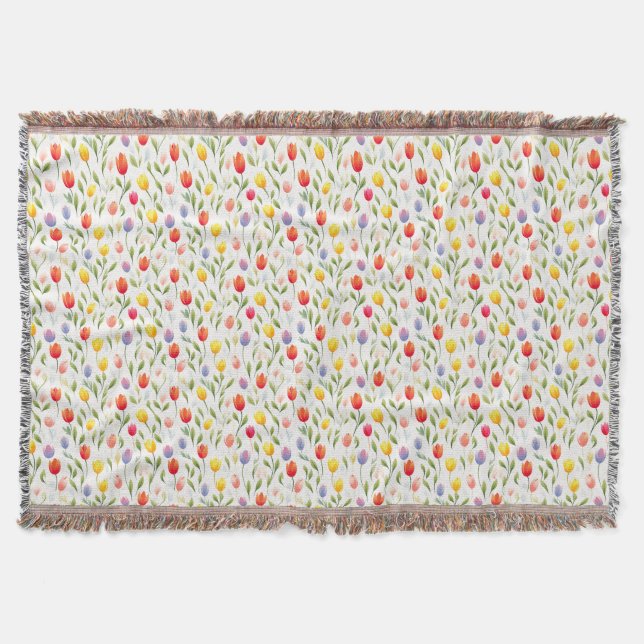A World Without Flowers Is A World Without Joy Throw Blanket (Front)