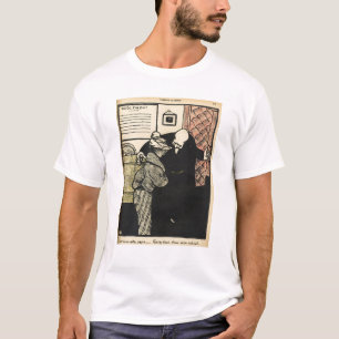 A worthy man ushers a young woman into his T-Shirt