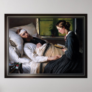 A Wounded Danish Soldier by Elisabeth Baumann Poster