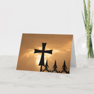 A Wrought-iron Cross on a Fence Card