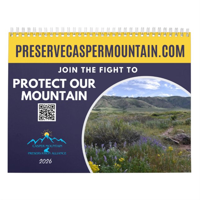 A Year at the Foot of Casper Mountain Calendar (Cover)