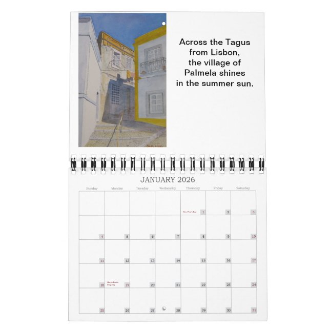A Year in Portugal - A Calendar of Watercolors (Jan 2026)