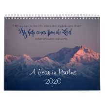 A Year in Psalms Calendar