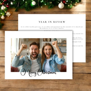 A year in review modern photo christmas holiday card