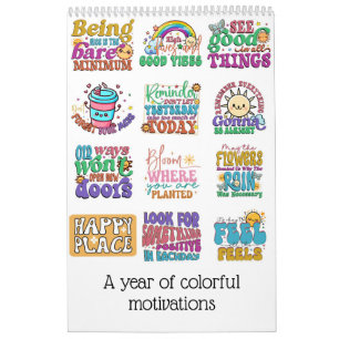 A year of colourful motivations Calendar