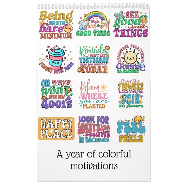 A year of colourful motivations Calendar (Cover)