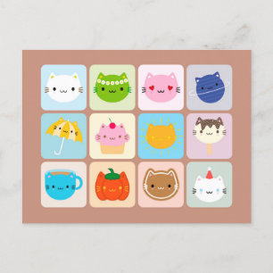 A Year of Cute Cats Postcard