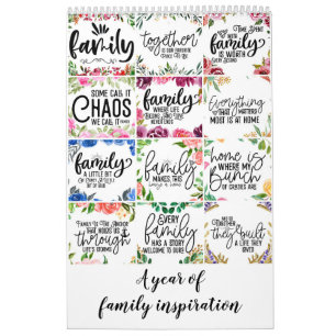 A year of family inspiration calendar