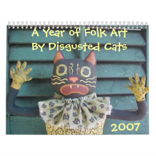 A Year of Folk Art by Disgusted Cats Calendar