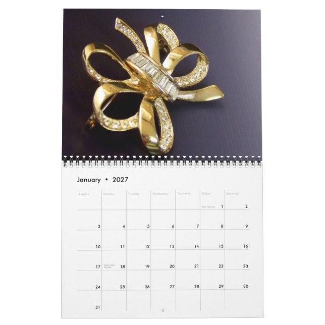 A Year of Jewels Calendar (Jan 2027)