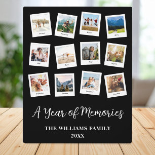 A Year of Memories Family Monthly Photo Collage Plaque