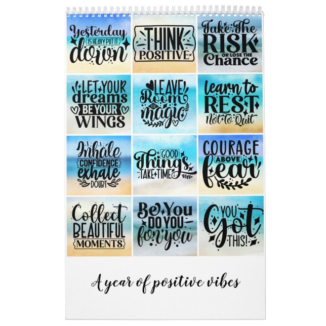 A year of positive vibes calendar (Cover)