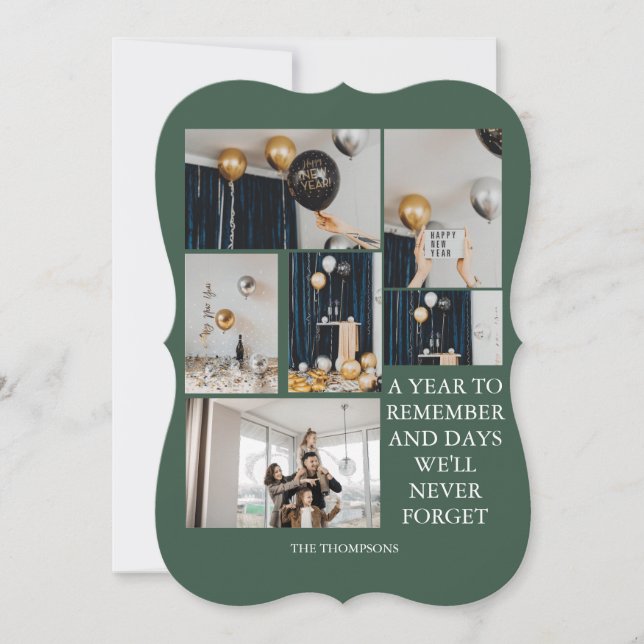 A year to remember 6 photo collage green (Front)