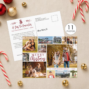 A Year To Remember MERRY CHRISTMAS 11 Photo Holiday Postcard
