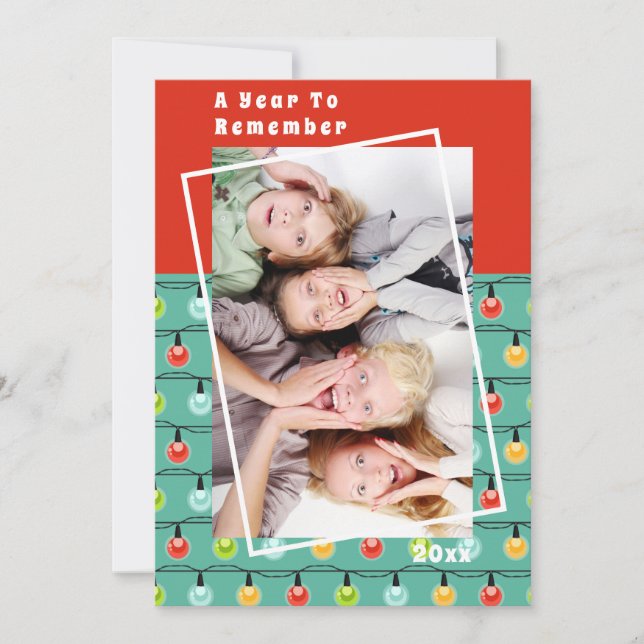 A Year to Remember Modern Christmas Holidays Photo (Front)