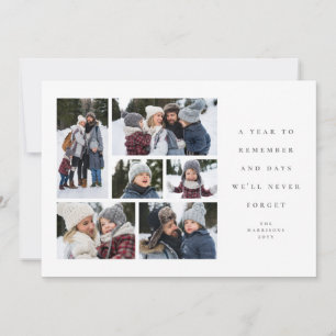 A year to remember sentimental photo collage holiday card