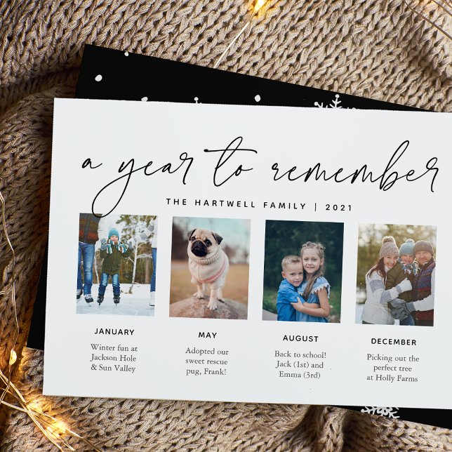 A Year to Remember | Year in Review Photo Collage Holiday Card (Creator Uploaded)
