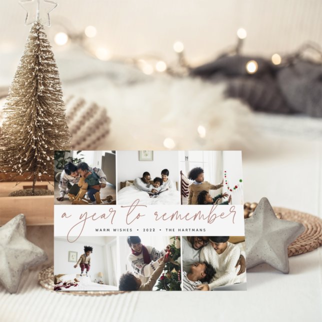 A Year to Remember | Year in Review Photo Collage Holiday Card (Creator Uploaded)