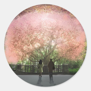 A year went by in a single day classic round sticker