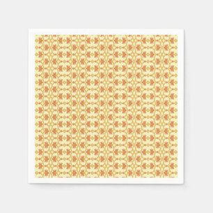 a yellow and white background with an intricate de napkin