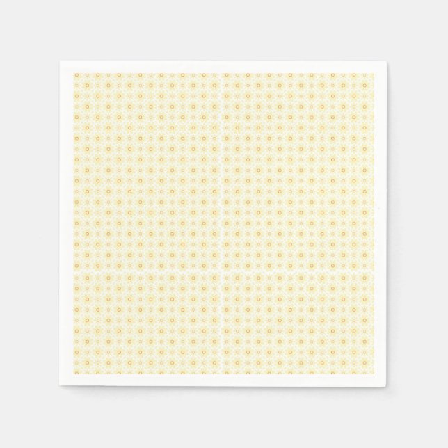 a yellow and white background with small circles napkin (Front)