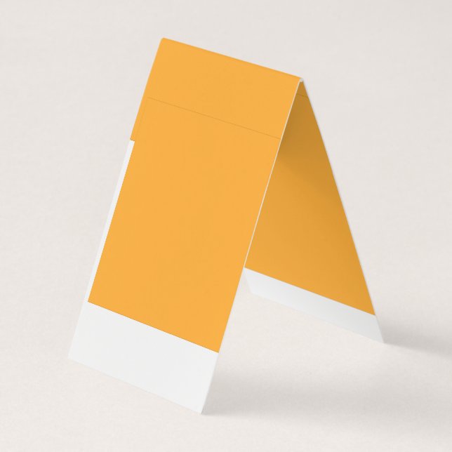a yellow background with a black border business card (Back)