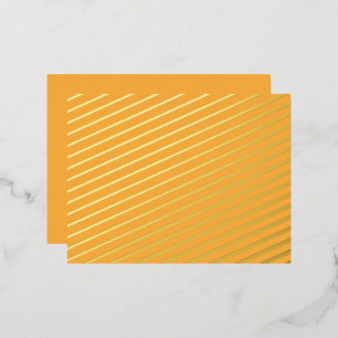 a yellow background with a black border foil holiday postcard