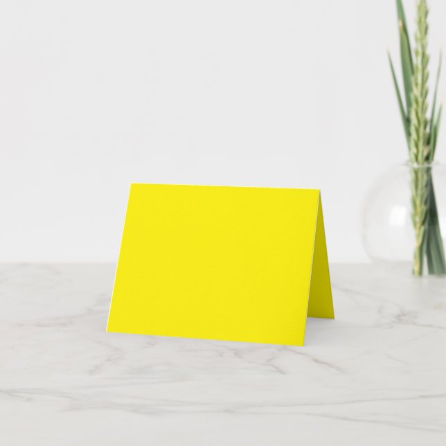 a yellow background with a black border thank you card (Front)