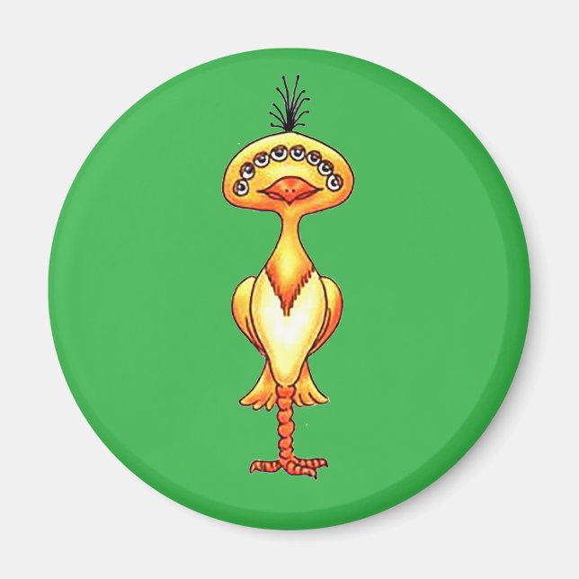 A yellow monster magnet (Front)