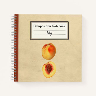 A Yellow Peach and a Half Personalised Composition Notebook