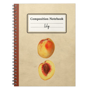 A Yellow Peach and a Half Personalised Composition Notebook
