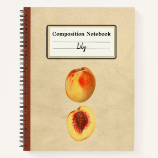 A Yellow Peach and a Half Personalised Composition Notebook