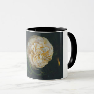 A yellow rose mug