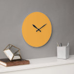 A yellow square featuring a clean white border, cr large clock<br><div class="desc">This yellow square with a crisp white border offers a modern and visually appealing design. The bold contrast between the two colours creates a striking and eye-catching effect that will effortlessly enhance any space.</div>