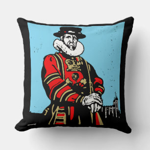 A Yeoman Warder or Beefeater Cushion