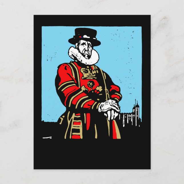 A Yeoman Warder or Beefeater Postcard (Front)