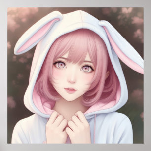 A Young Character with Pink Hair Poster