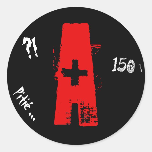 A young driver classic round sticker (Front)