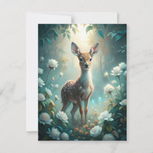 A Young Fawn Postcard