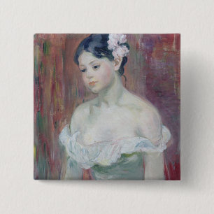 A Young Girl, 1893 15 Cm Square Badge