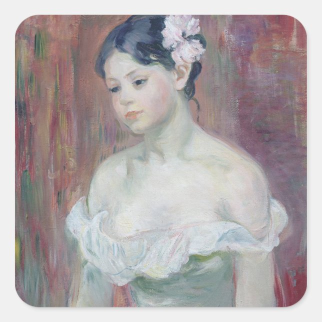 A Young Girl, 1893 Square Sticker (Front)