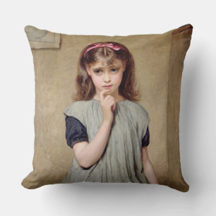 A Young Girl in the Classroom, 1876 (oil on canvas Cushion