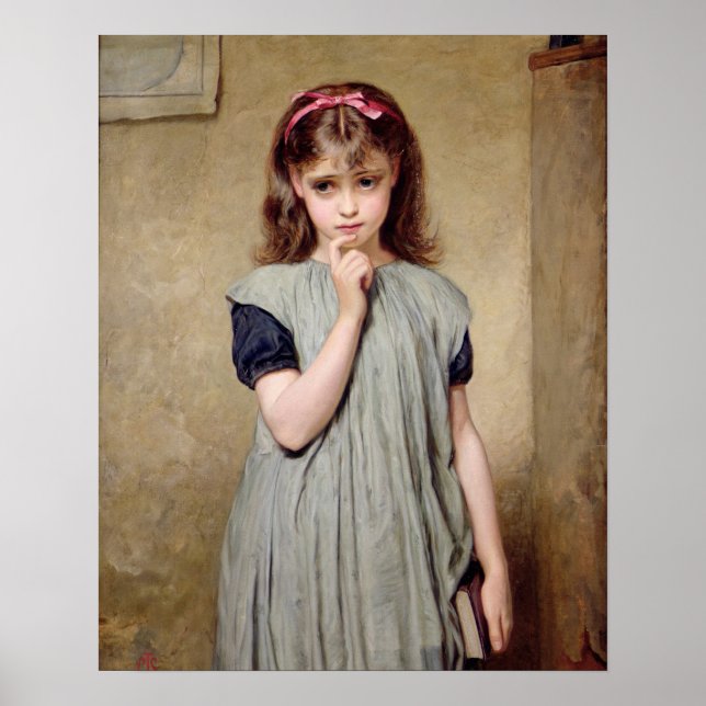 A Young Girl in the Classroom, 1876 (oil on canvas Poster (Front)