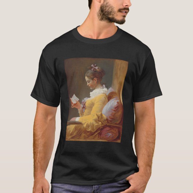 A Young Girl Reading By Jean-Honore Fragonard T-Shirt (Front)