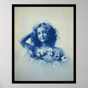 A Young Girl With Flowers 1903 Poster