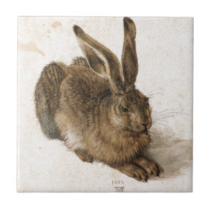 A Young Hare by Albrecht Durer Tile