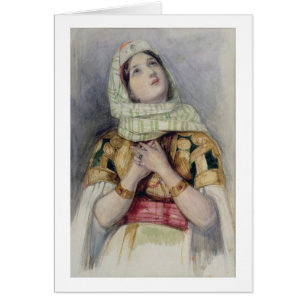 A Young Lady in Turkish Dress (w/c over pencil on