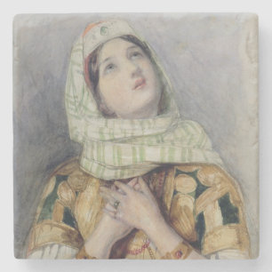 A Young Lady in Turkish Dress (w/c over pencil on Stone Coaster