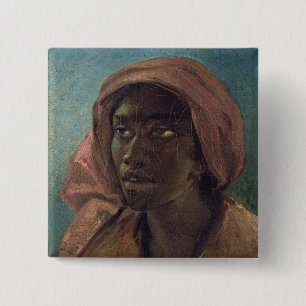 A Young Negro Woman 15 Cm Square Badge